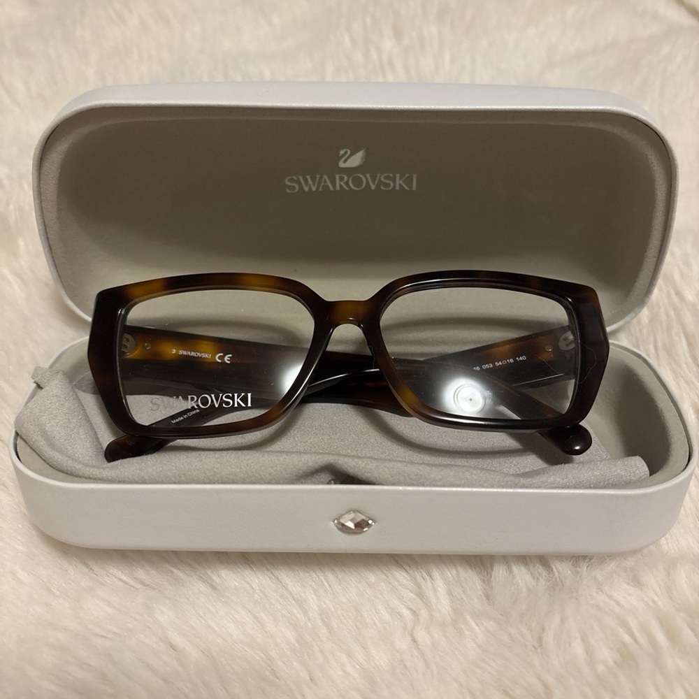 Swarovski Women's Brown Tortoiseshell Optical Glasses